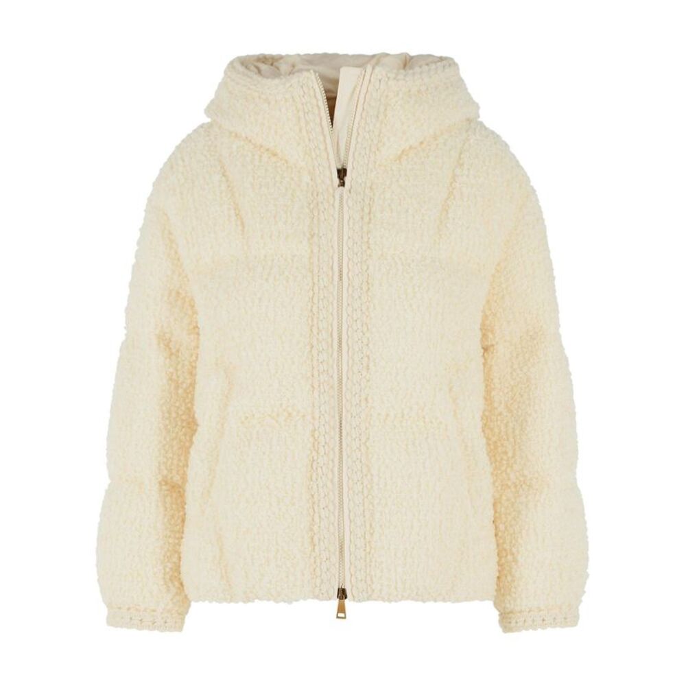 Moncler Short Crystalline White Ivory Down Jacket Women